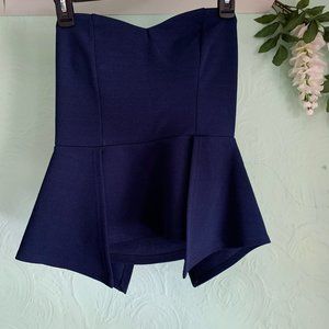 Peplum Strapless Top